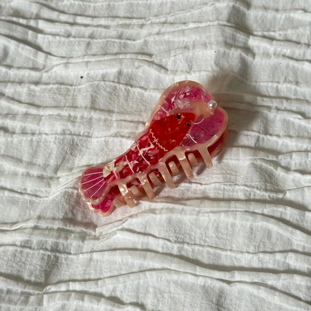 Pink Lobster Hair Clip - Picture 4 of 4